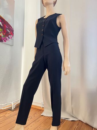 Taifun Damen Anzug dunkelblau Grösse 36 Weste Sakko Hose