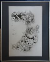 Zeichnung Blumenmotiv "Blue Shades"