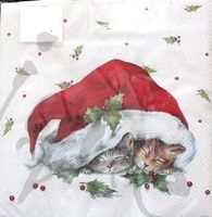 Serviette sweet christmas cats (1189) 2Stk