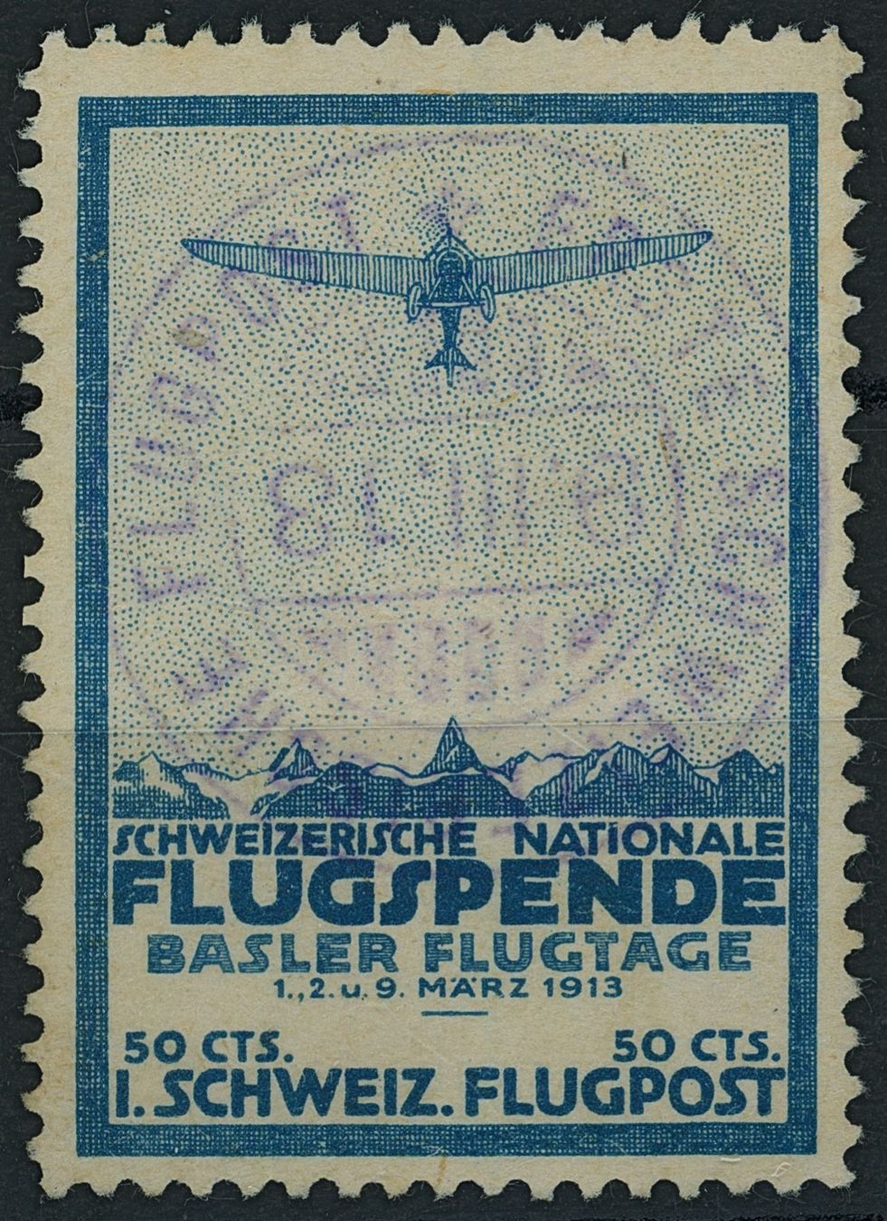 Alle Briefmarken: 1913 - Flugpost - Vorläufer - Basel - Vollstempel – Gebraucht aus Schindellegi von leecollect