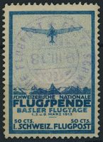 1913 - Flugpost - Vorläufer - Basel - Vollstempel