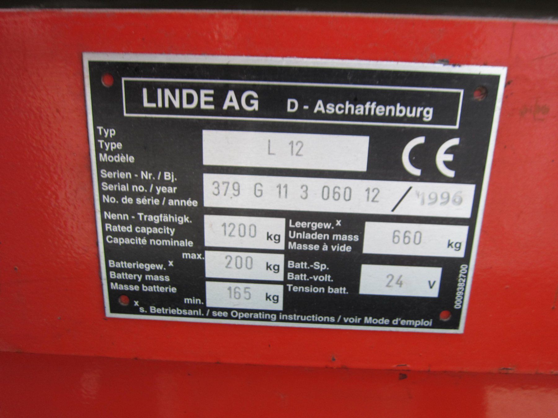 Linde Gabelstapler & Hubwagen: Ameise, Deichsel-Stapler LINDE, max. 1200kg, max 2.40m – Gebraucht aus Hämikon von Hochstapler99 7