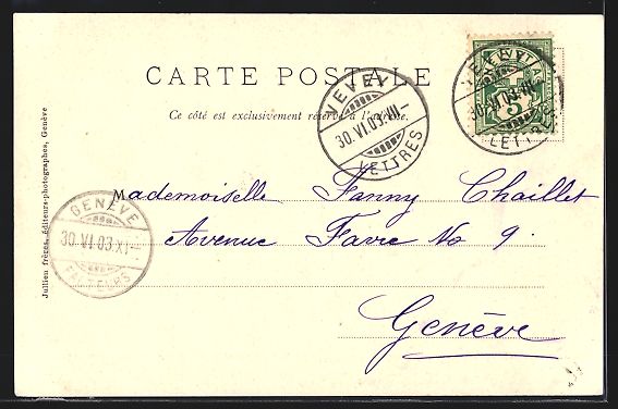 Cartoline postali: AK Caux, le Grand Hotel, 1903 – Usato da Berlin venduto da bartko-reher 1