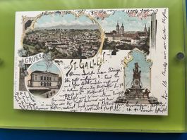 4 BILD GRUSS AUS ST.GALLEN VON 1898