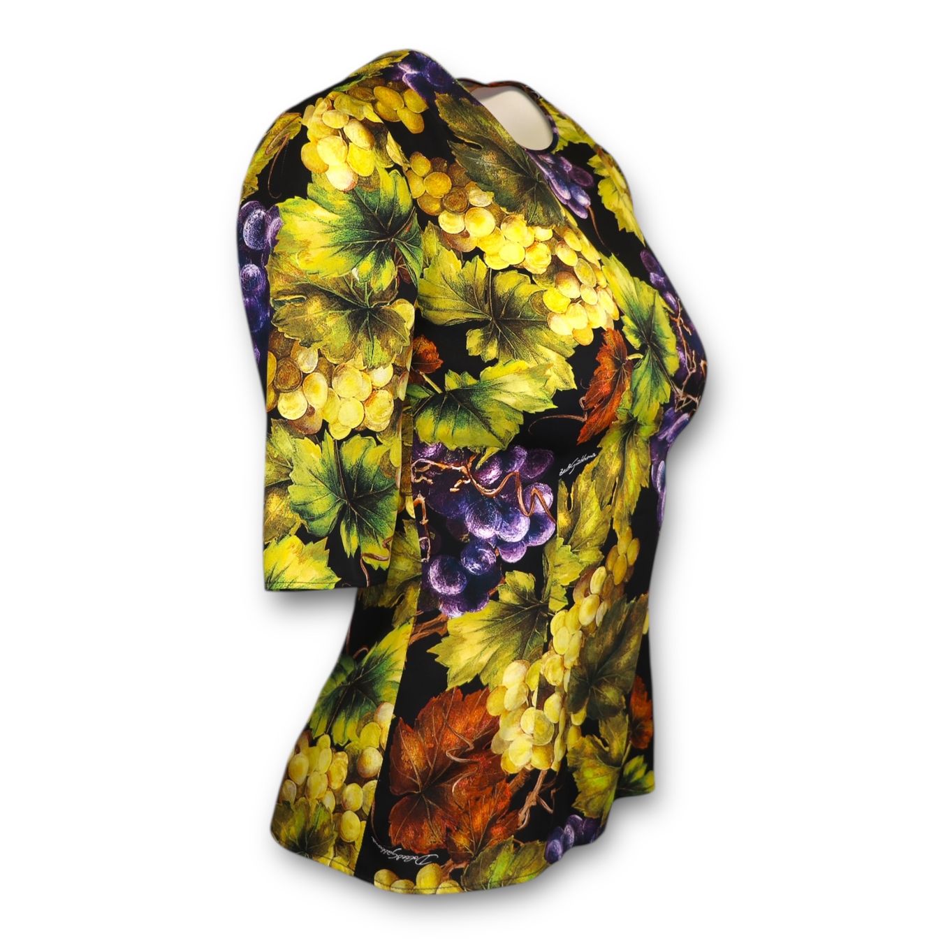 Dolce & Gabbana Camicette: Dolce & Gabbana Kurzarm Seide m. Trauben IT 38 DE 34 – Usato da Binningen venduto da Designerlabels 1