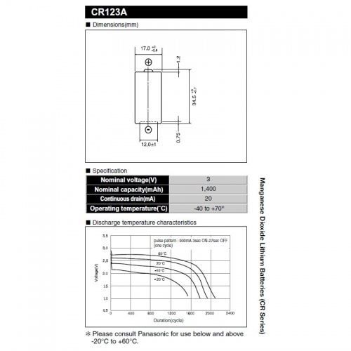 Akkus: CR123A Panasonic Batterie Photo Lithium – Neu und originalverpackt aus Hünenberg von Akkushop-Schweiz 3