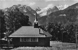 Hofluh BE Kirchlein Kapelle mit Jungfrau Gletscher