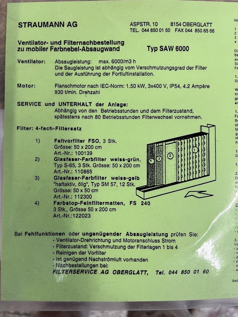 Alle Maschinen: Mobile Farbnebelabsauganlage – Gebraucht aus Buchs SG von Gotryp 2