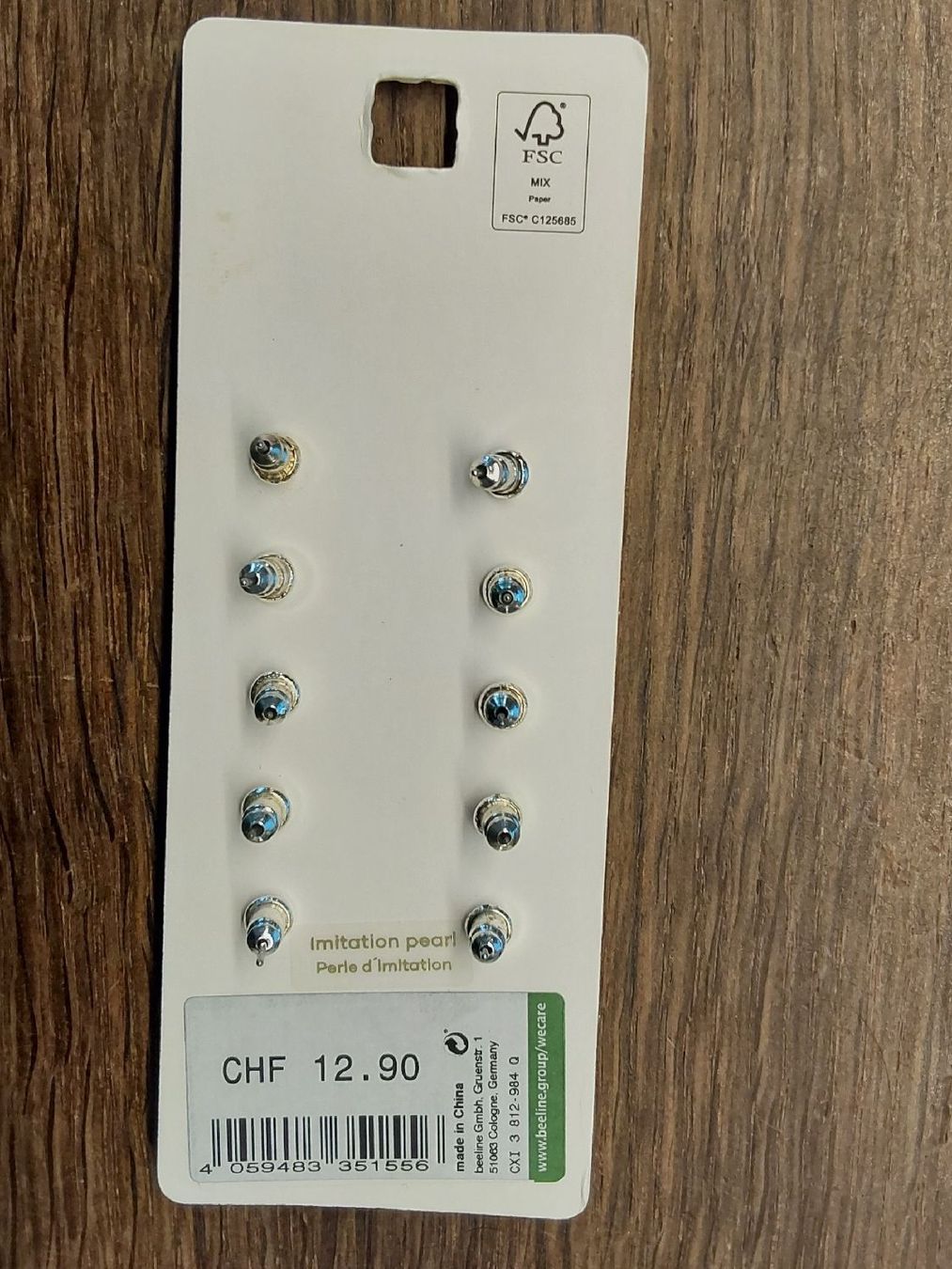 Orecchini pendenti & Orecchini a lobo: 5 Paar Ohrstecker six neu – Nuovo e nell'imballaggio originale da Köniz venduto da scopello12 1