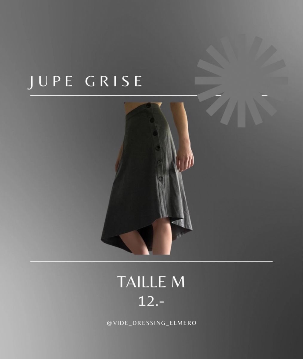 Röcke: Jupe asymétrique grise – Neu (gemäss Beschreibung) aus Massonnens von Rebelle88 2