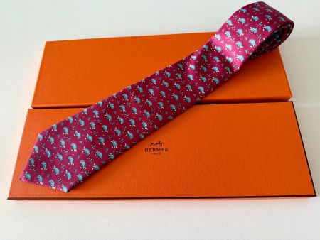 Cravate HERMES-Paris „Turtles" - avec box original