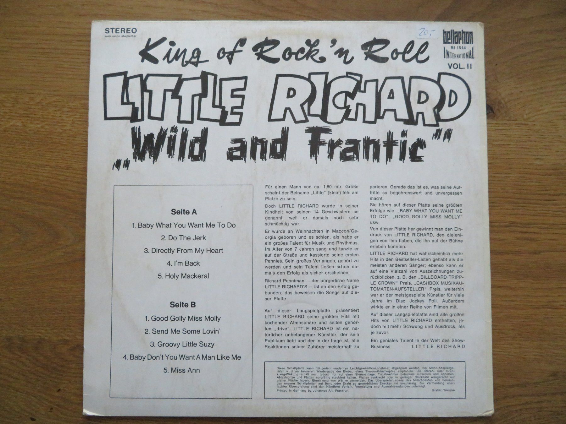 Dischi in vinile: LITTLE RICHARD WILD AND FRANTIC – Nuovo (secondo la descrizione) da Zürich venduto da max_cp5f 1