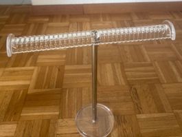 Schmuckständer Acryl und Metall T-Form guter Zustand