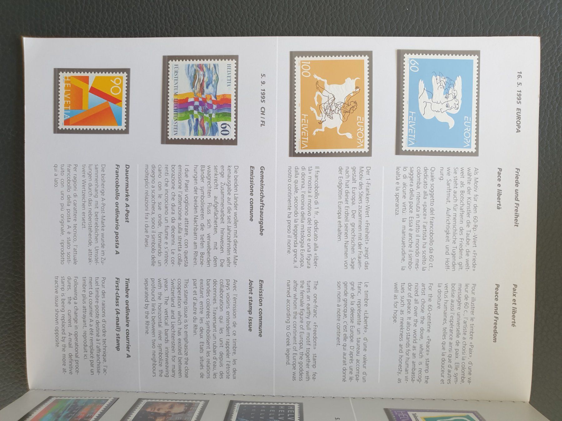 Tutti i francobolli: Jahresbuch CH Briefmarken 1995  postfrisch Top – Nuovo (secondo la descrizione) da Frauenfeld venduto da Kasico 6