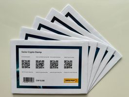 5x Swiss Crypto Stamps 1.0 Ungeöffnet