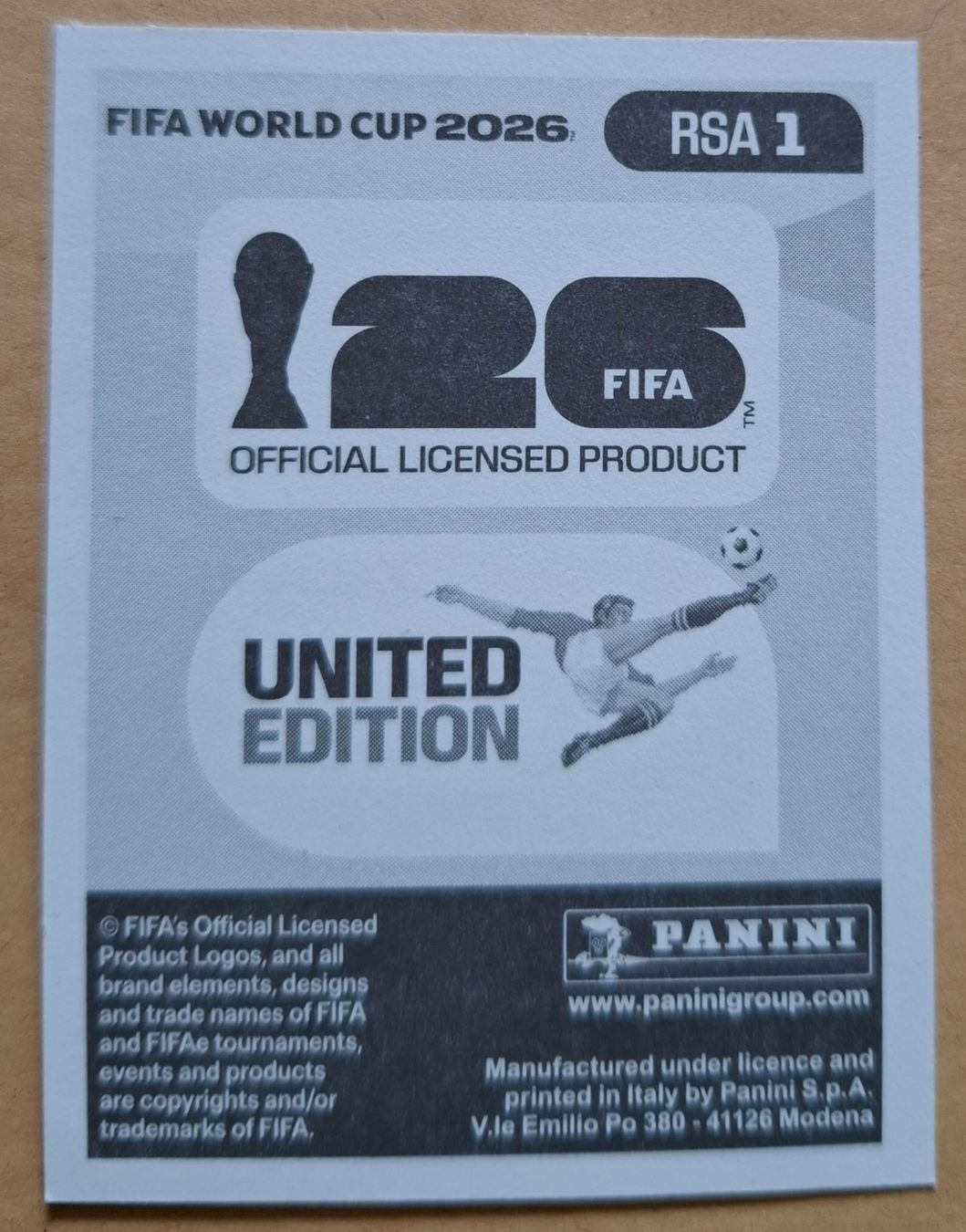 Panini Carte collezionabili: WM 2026 Paninibild Nr. RSA1 – Nuovo (secondo la descrizione) da Rotkreuz venduto da keerthdi 1