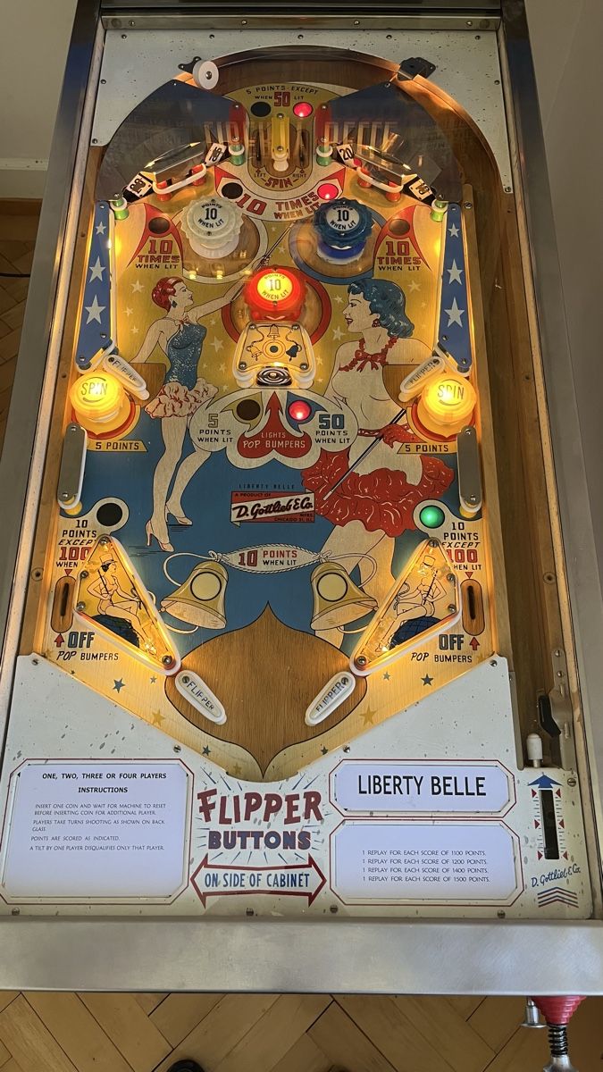 Flipper: Flipper Gottlieb Liberty Belle 1962 – Usato da Zürich venduto da mac1963mac 2