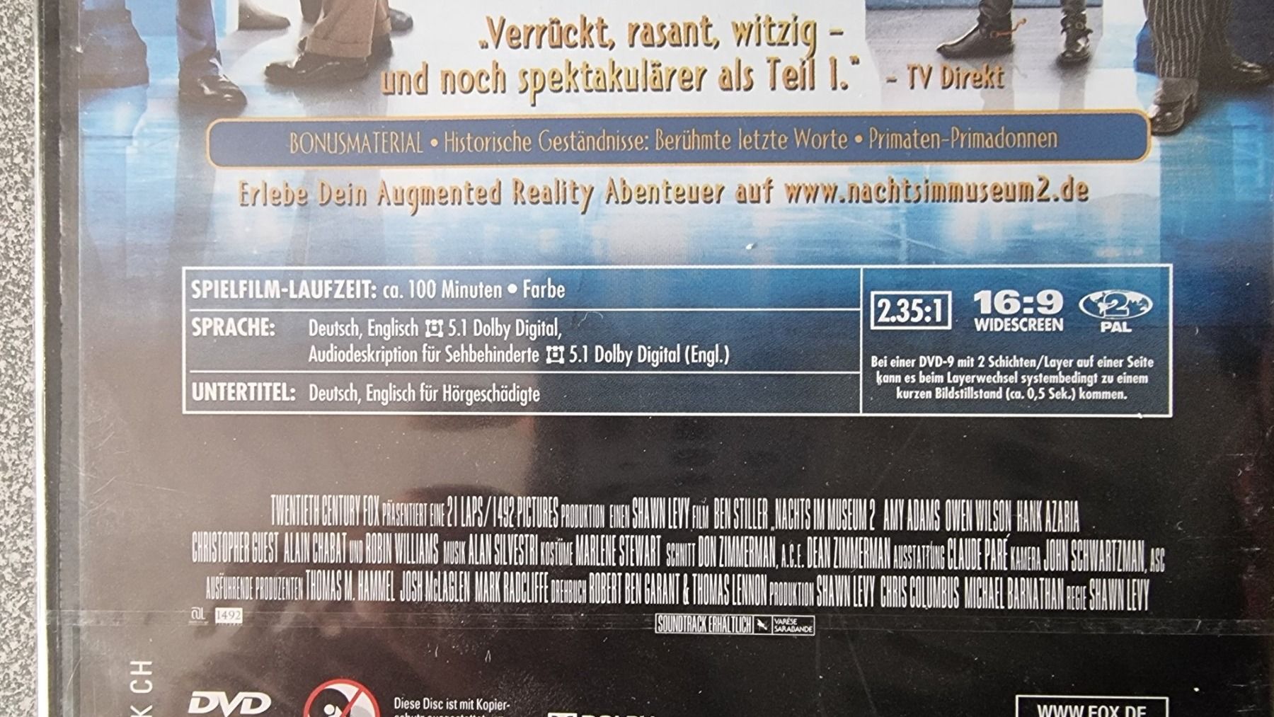Tutti i DVDs: DVD Nachts im Museum 2 / Ben Stiller – Nuovo e nell'imballaggio originale da Oetwil am See venduto da fineli2 1