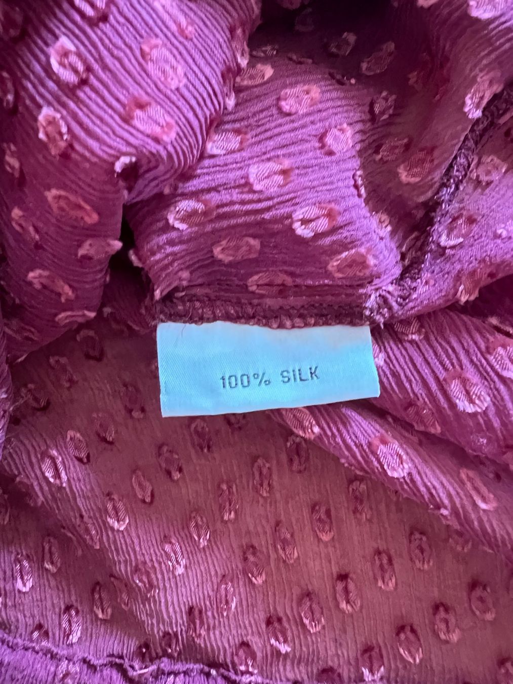 Nile Camicette: transparente Nile Bluse, 100% Seide, Gr. XS, Beere – Usato da Worb venduto da farben20zauber 6