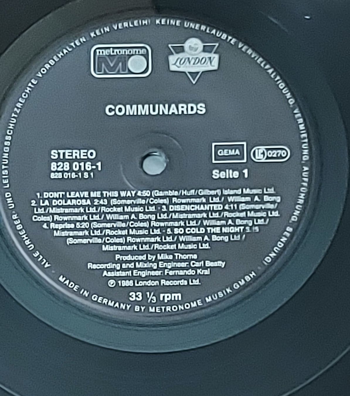 Schallplatten: LP - COMMUNARDS – Gebraucht aus Steckborn von Quo7 1
