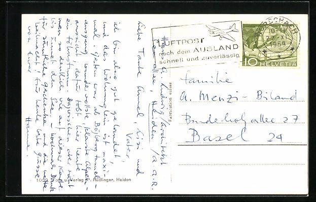 Cartoline postali: Heiden, Generalansicht der Stadt mit Bli – Usato da Berlin venduto da bartko-reher 1