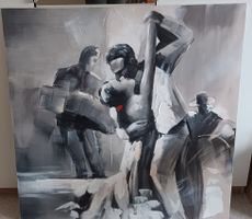 Bild tanzendes Paar, ca.100x100 cm