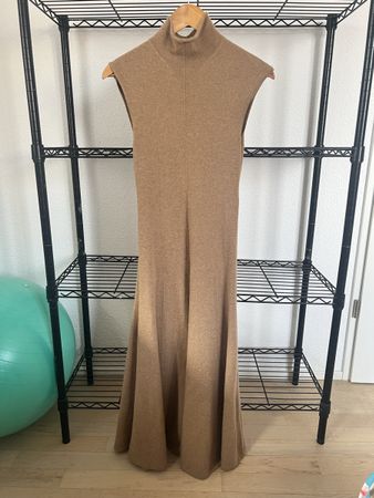 Polo Ralph Lauren 100% Cashmere Maxi Dress Camel – Size S