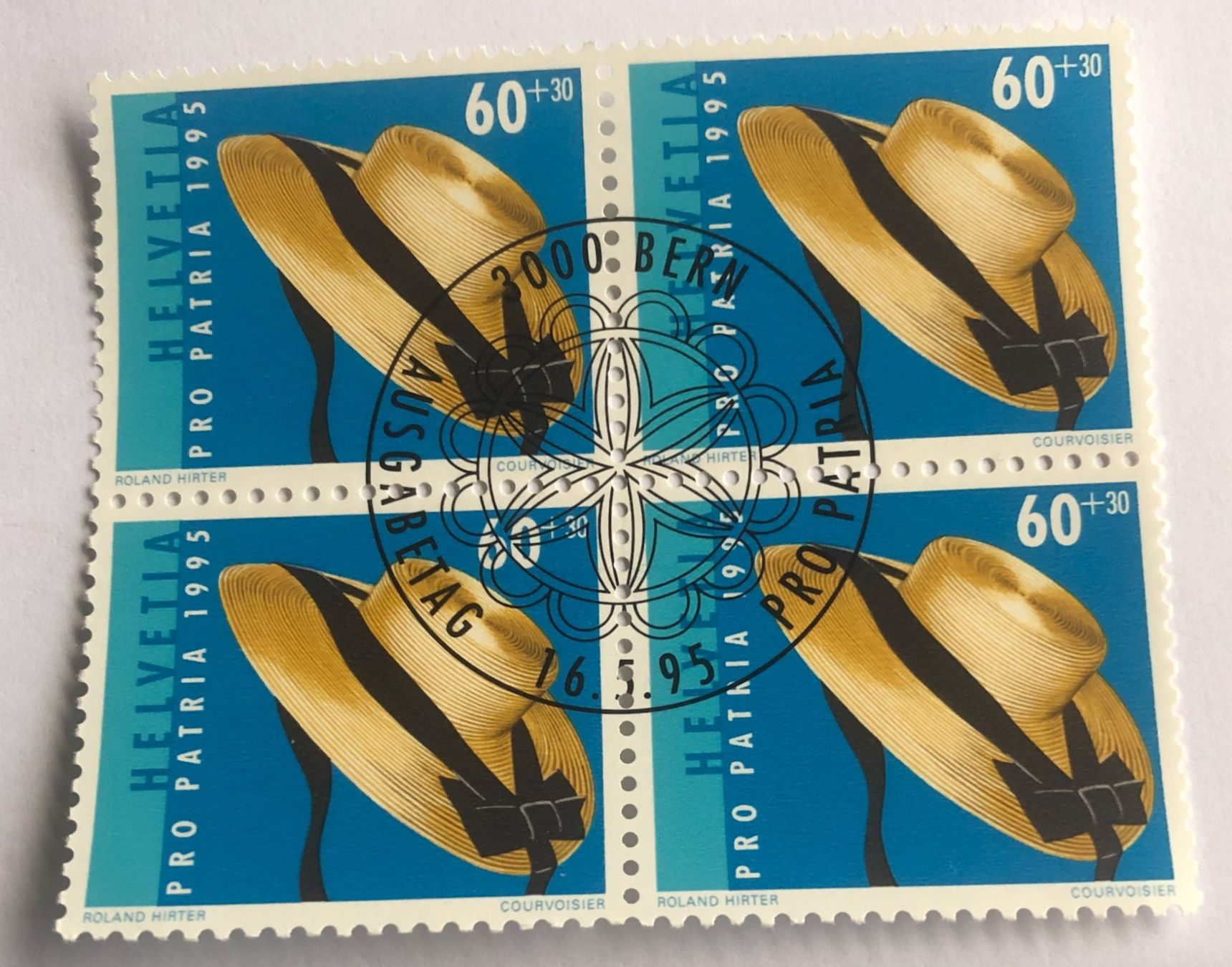 Alle Briefmarken: 4 er Block Nr.B248 mit Stempel 1995 Bern    – Gebraucht aus Aarau von Billa007