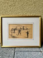 GOLF | Original antiker Stahlstich "I looked out my line"
