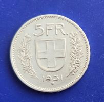 Silber 5 Fr. 1931 10* Abart (1)