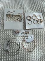 Set Ohrringe & Ringe in gold-& silberfarben, NEU, 19-teilig