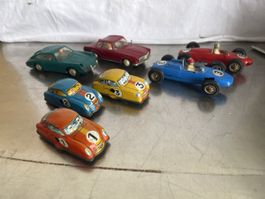Konvolut von 7 alten Blechautos, Rarität, Sammlerstücke