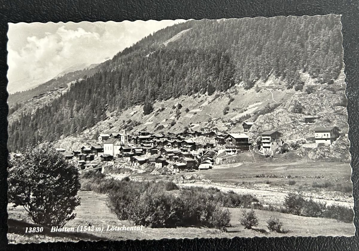 Cartoline postali: Blatten im Lötschental Gesamtansicht  – Usato da Horw venduto da Tellbub