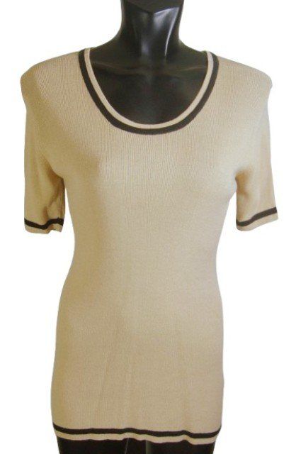 Twinset Maglioni & Felpe: Twin-Set, beige-schwarz, Baumwolle, Gr. M/L – Usato da Stehrenberg venduto da AB-C 2