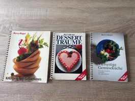 3 Rezepte Bücher von BETTY BOSSI