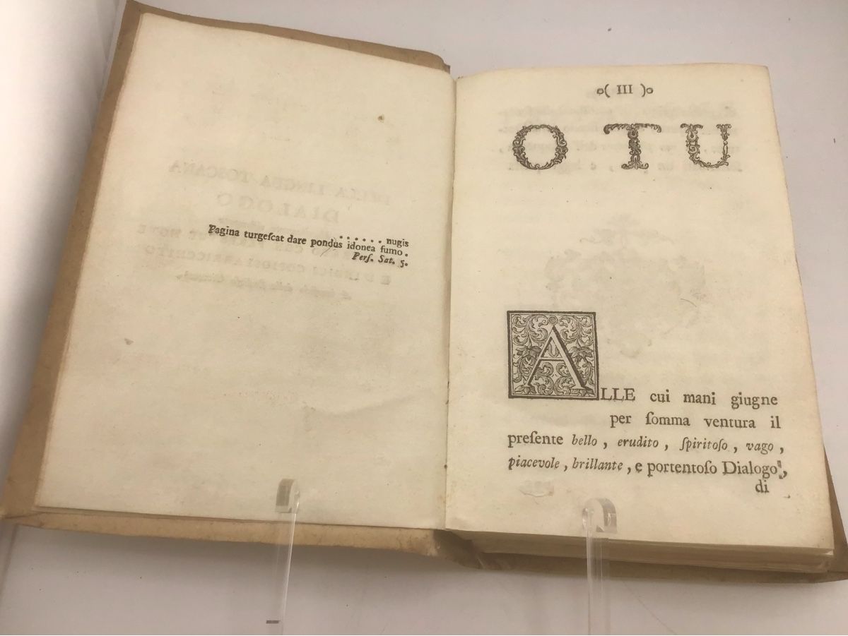 Bücher: Della lingua toscana  DIALOGO e dialogo secondo, 1760 – Gebraucht aus Nods von loredana18 1