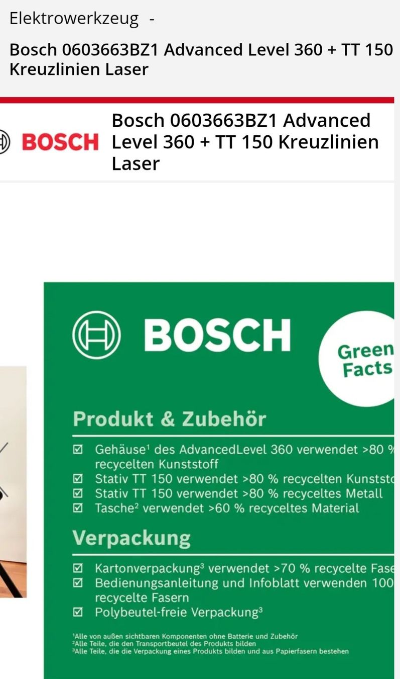 Misurare: Bosch Nivelliergerät advancedlevel 360 tt 150 uni – Nuovo e nell'imballaggio originale da Kilchberg ZH venduto da Kate77 3