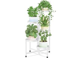 Pflanzenregal 5-stöckig, Pflanzenständer, Metall Blumenregal