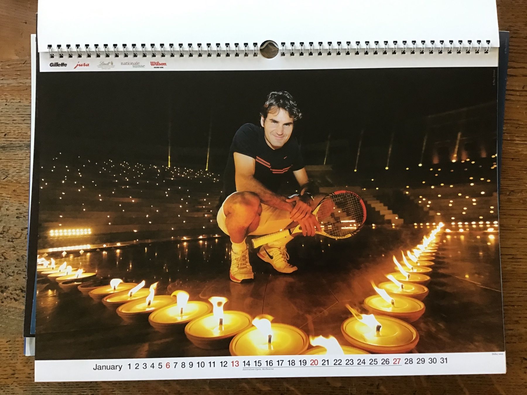 Calendari: Calendrier officiel Roger Federer 2013 – Usato da Fully venduto da Ruby97 1