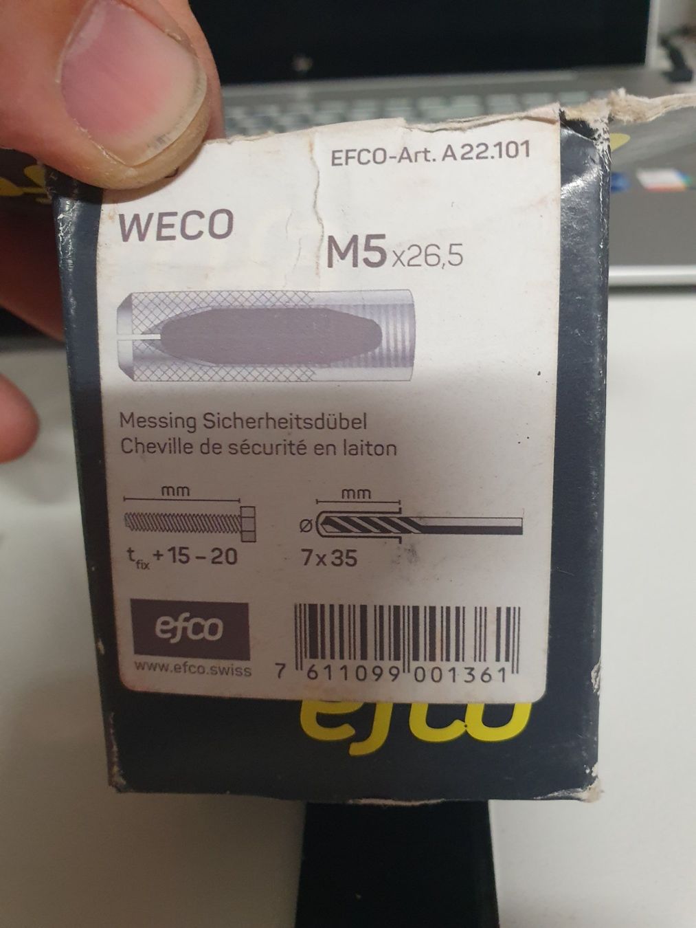 Alle Werkzeuge: Weco Sicherheits Messingdübel plastischem Spreizelement M5 – Neu (gemäss Beschreibung) aus Zürich von Alibaba1234 1