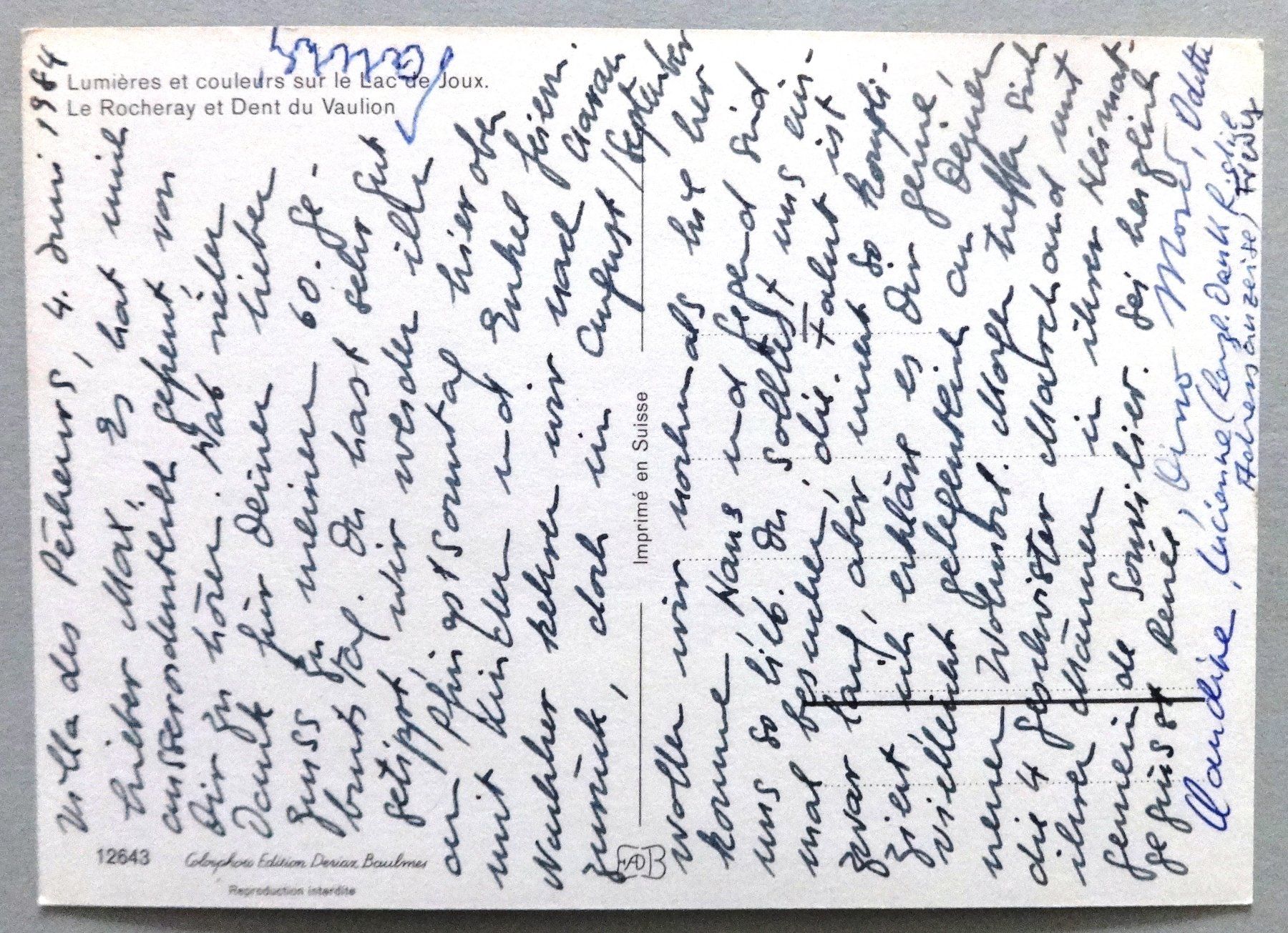 Cartes postales: Le Rocheray et Dent de Vaulion – D'occasion à Fétigny par Billy2miny 1