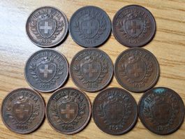 Lot 1 Rappen 1913/27 - Lot 10 Stück!