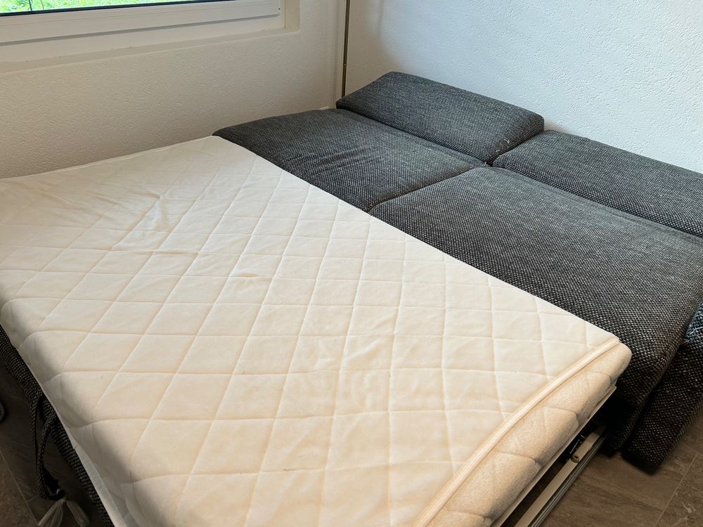 Schlafsofa Bettsofa mit Bettkasten, grau meliert 5