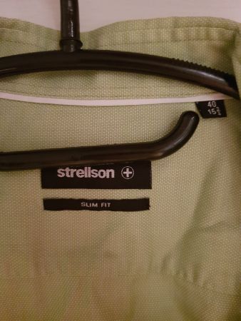 Strellson Slim Fit Herrenhemd Kr.Gr. 40 Frühlingsgrün