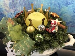 Suppenschüssel Tannenkranz Weihnachtsdeko Krone Fensterdeko
