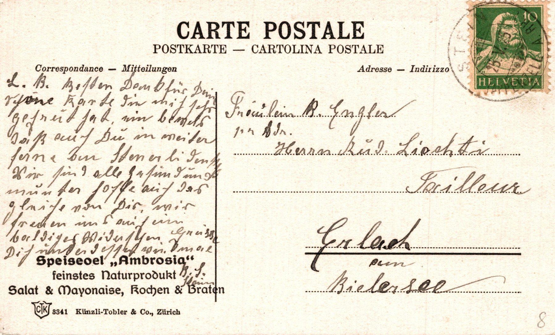 Cartoline postali: Brunnen am Vierwaldstättersee – Usato da Bronschhofen venduto da Astore 1