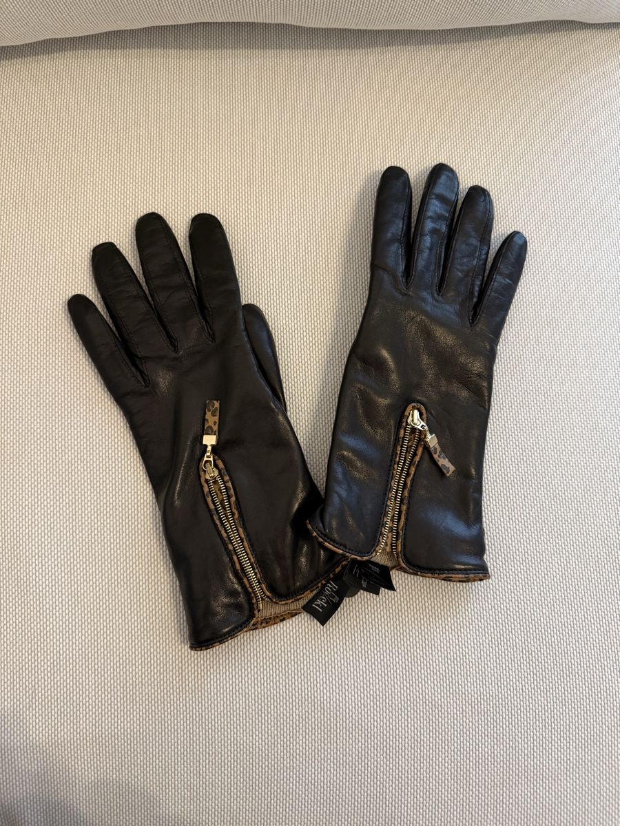 Roeckl Guanti & manicotti: Roeckl Lederhandschuhe/ schwarz/ Gr.7/ NEU – Nuovo e nell'imballaggio originale da Zürich venduto da secondhandpassion