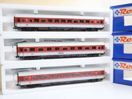 Roco 3 x Intercity Personenwagen DB Set - H0 AC 44782/44780