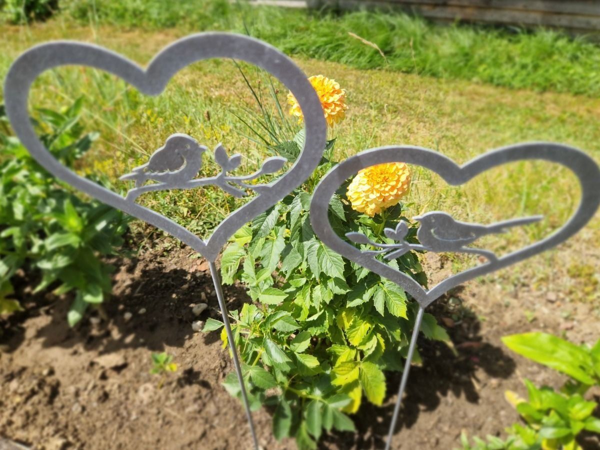 Alle Dekorationen: Herz Gartenstecker Set Metall – Neu und originalverpackt aus Matzendorf von Gartendeko-Shop 2