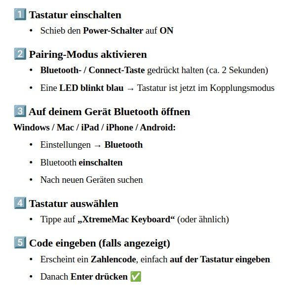 Tastiere: NEU: 40x XtremeMac - Faltbare Mini Bluetooth Tastatur CH – Nuovo e nell'imballaggio originale da Oeschgen venduto da AZW_GmbH 3